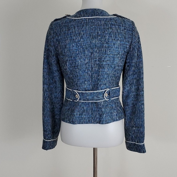 Cache blue jacket w/ white outline detail - Picture 3 of 4